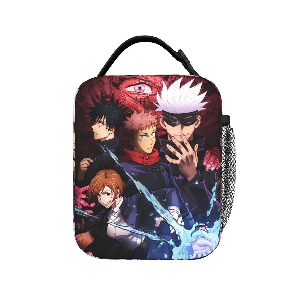 Choso Anime Manga Insulated Lunch Bag Portable Jujutsus Kaisens Anime Meal Container Thermal Bag Lunch Box Tote Men Women