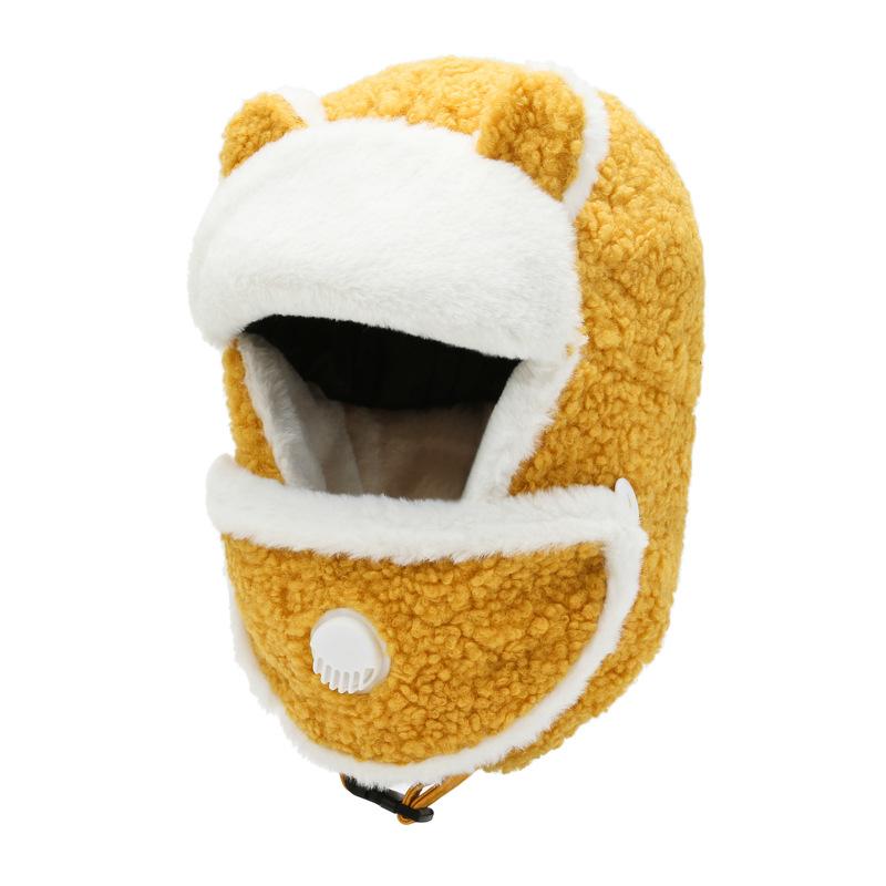 Winter Ladies Cute Plus Velvet Warm Trendy Lei Feng Hat Winter Riding Cold Ear Protection Cotton Hat