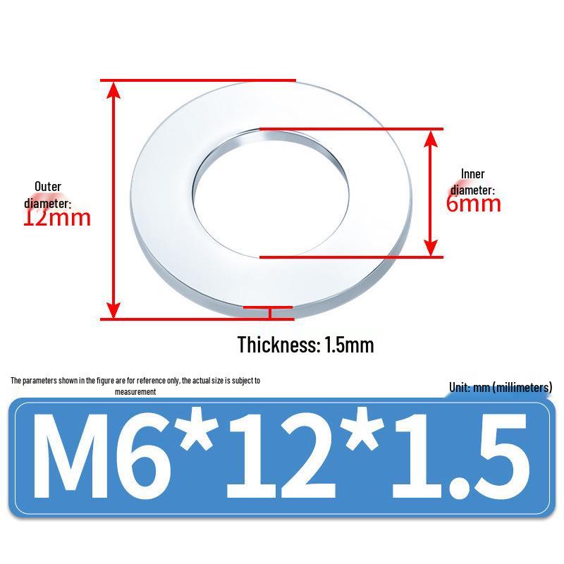 Extra Large Galvanized Metal Flat Washer (Sizes M1.6-M14)
