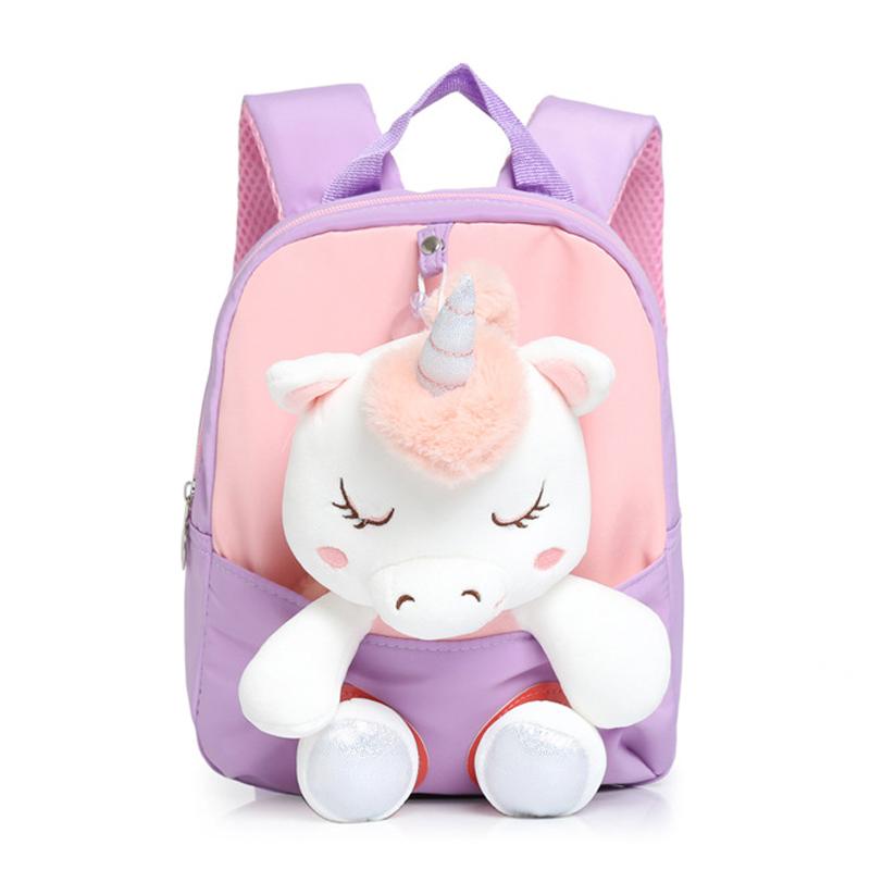 Kid 3D Cute Backpack for 2-6Year Gift Stuffed Unicorn Girl Kindergarten Schoolbag Backpacks Preschool Plush Animal Baby Backpack