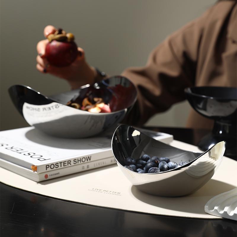 Premium Fruit Bowel Food Grade 304 Stainless Steel Home Livingroom Kitchen Coffee Luxury Fruit Bowel for Snacks