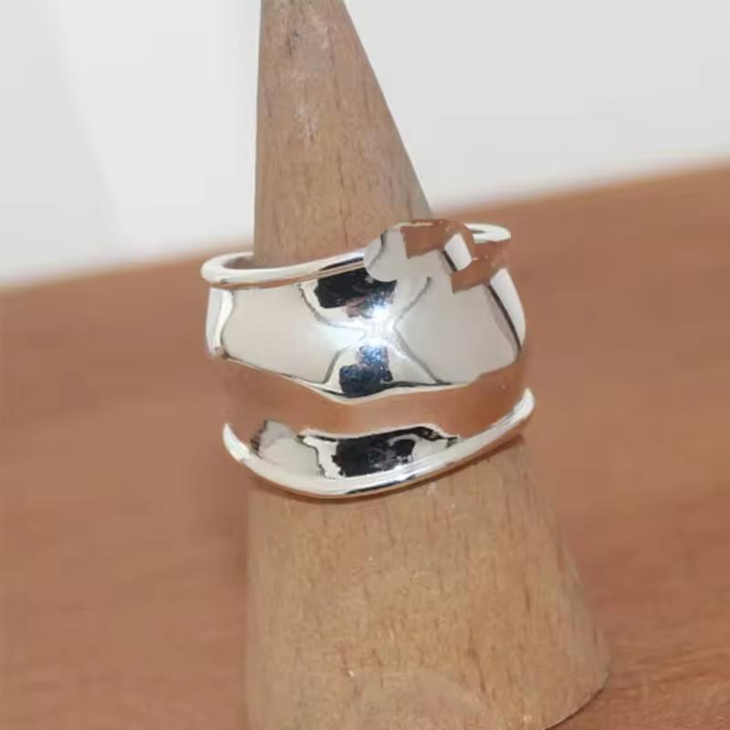 Xiaomi 925 Sterling Silver Rings for Women Couple Minimalist Handmade Simple Wide Smooth Ring Party Jewelry Gift Prevent Allergy