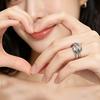Women Finger Ring Minimalist V-Shaped Geometric Shape Adjustable Fit Open Ring