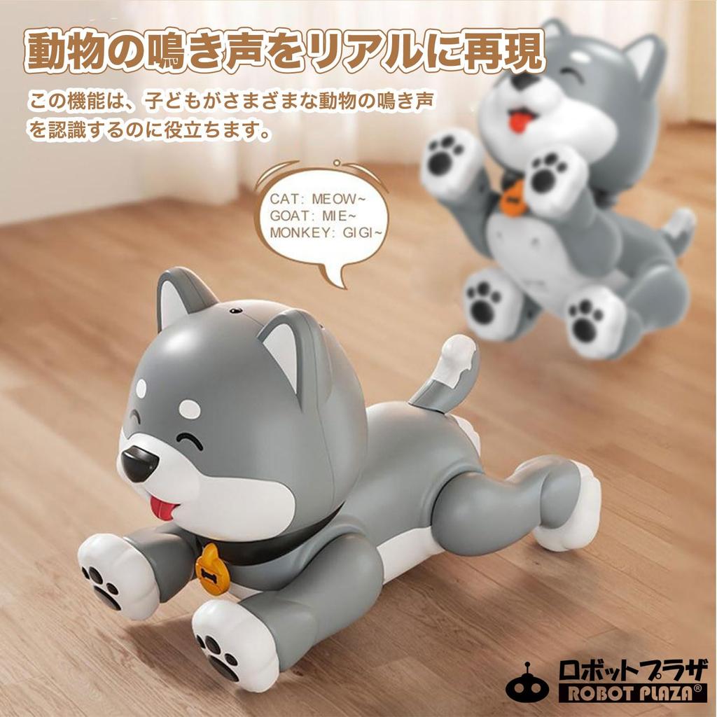 Robot Plaza Robot Dog Toy - Multifunctional, Infrared Remote Control, Music, Dance, Touch Response, Simple Programming, USB Charging, Birthday Gift Fo