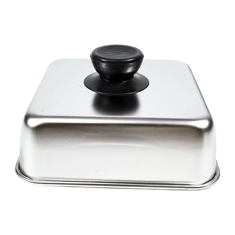 Tapa Cuadrada para Asar Tapa para Derretir Queso de Acero Inoxidable Tapa para Cocinar al Vapor Accesorios para Plancha Parrilla para Barbacoa Cocina