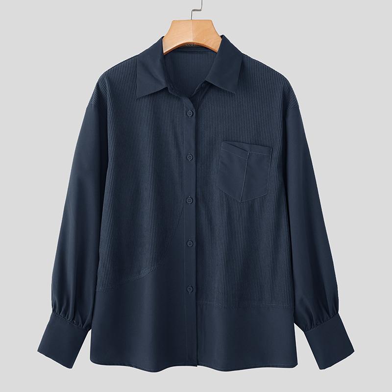 

ZANZEA Женская повседневная блузка с отложным воротником и длинными рукавами для осени 2XL