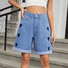 Bermuda Jean Short for Women Trendy Stretchy Denim Shorts
