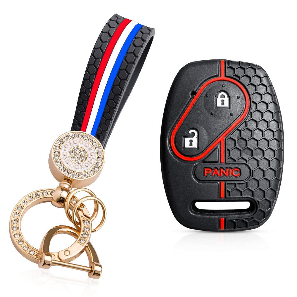 For Honda CRV SRV FRV Fit Civic Accord Jazz For Acura CSX Silicone Key Case Fob Accessories Holder Key Cover Shell