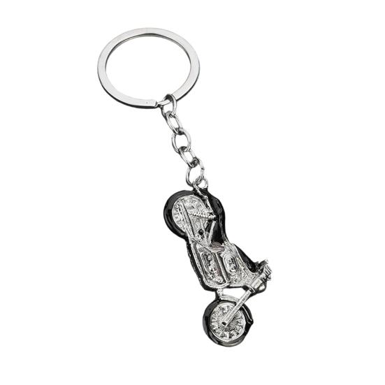 

Motorcycle Keychain Alloy Rhinestone Metal Key Ring Multiple Colors Cool Car Keychain Accessories for Men Women Accessories