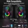 X2 Speakers Computer Led Light Subwoofer For Pc Computer Theater Usb Soundbox