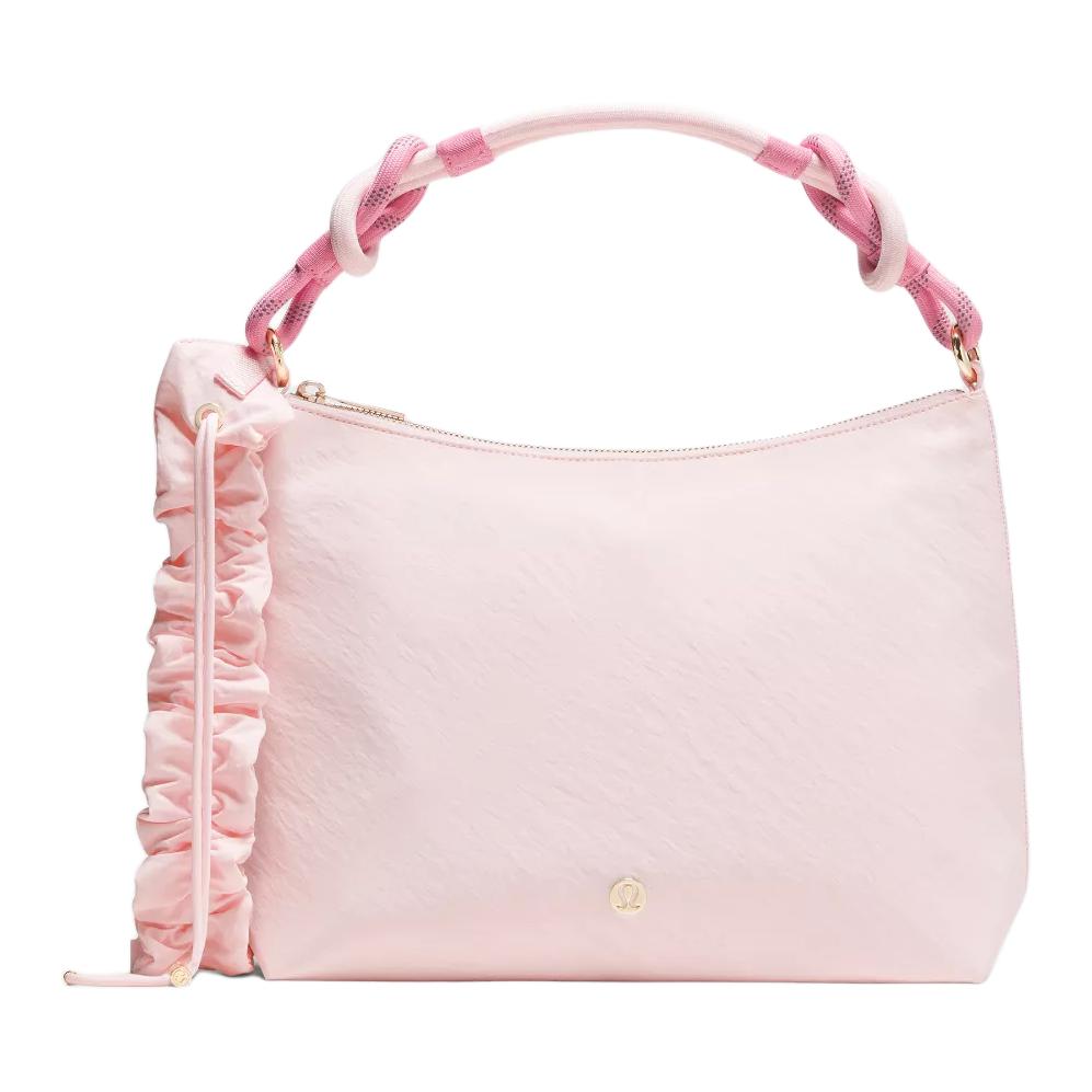 Lululemon Convertible Series 6.5L Ruched Design Woven Strap Tote Bag Women Tote Bag Pink LW9GHXS-075712 Pink