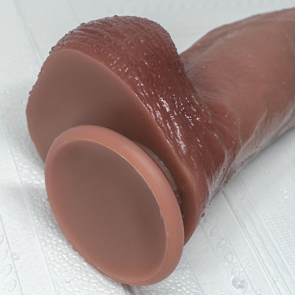 Realistic Silicone Suction Cup Dildo, Liquid Silicone Veined Penis Toy, 3 Sizes (S/M/L), Soft Skin Feel Stimulator for Women Men & Couples