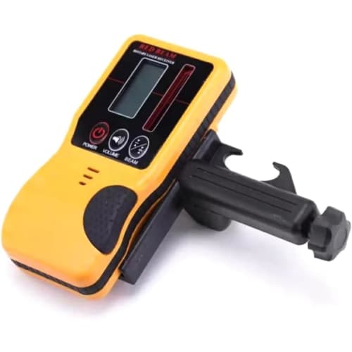 Self-Leveling Rotating Laser Level Receiver, Outdoor Rotating Laser Level Detector with Heavy-Duty Clamp, Red Light