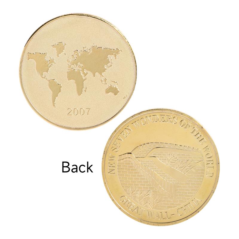 

Seven Wonders of The World Coins Collection Commemorative Travel Pyramids Hanging Gardens Temple of Artemis Collection Souvenir