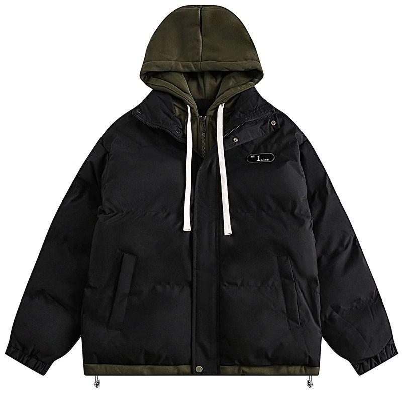 Vinter Bomullspolstret Jakke Dame, Todelt Hette Dun Bomullsjakke Dame Casual Varm Bomullspolstret Bekledning Parkerkåpe