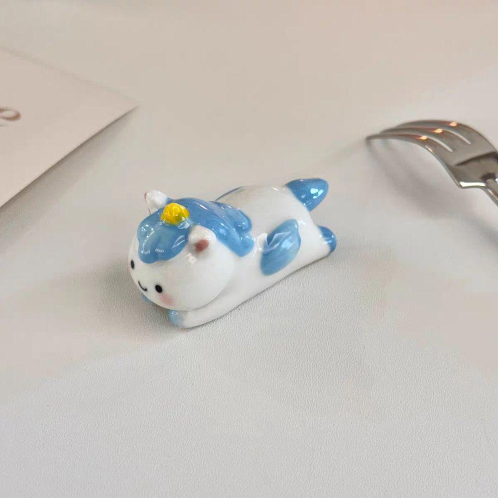Cute Horse Chopstick Rest Ceramic Spoon Rack Holder Ornament Chopstick Rack  Restaurant