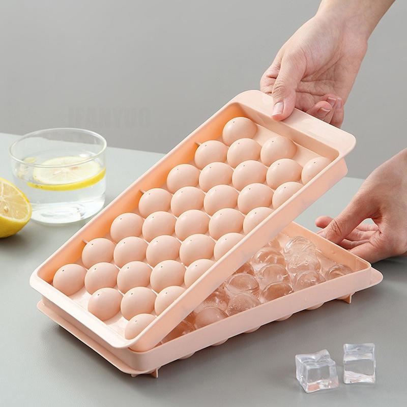 33 Ice Boll Hockey PP Mold Frozen Whiskey Ball Popsicle Ice Cube Tray Box Lollipop Making Gifts Kitchen DIY Tools Accessories