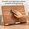 Wooden Book Stand 8 Levels Adjustable Reading Holder with Page Clip Multi-functional Music Score Cookbook Recipe Laptop Tablet Holder