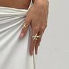4Pcs Set Creative Scallops Starfish Open Rings for Women and Men Adjustable Knuckles Jewelry In Gold/Silver Color