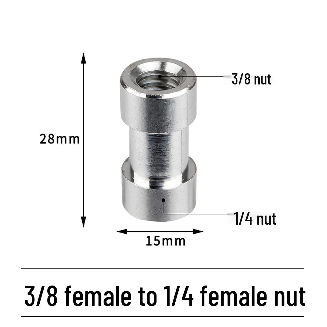

1/4-Inch to 3/8-Inch Female Converter Light Stand Screw, B/E Type Aluminum