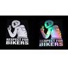Motorcycle Reflector Sticker Decal Waterproof Helmet Reflective Stickers Motorcycle Car Red Respect for Bikers Vinyl 3D Stickers