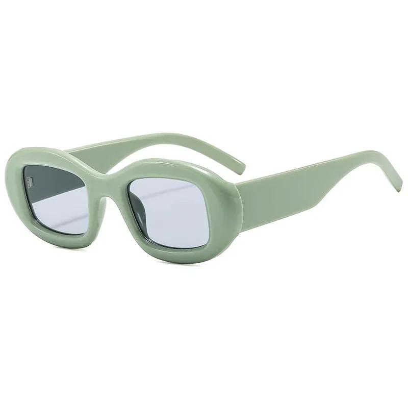  Ins Popular Fashion Oval Women Luxury Sunglasses Vintage Brand Designer Candy Color Clear Gradient Men Punk Sun Glasses