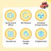 Kids Standing Steering Wheel Toy Backseat Car Driving Simulation Wheel Interactive Musical