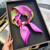 New Satin Shawl Design  Print Silk Square Women Neck Scarves Wrap Headkerchief Beach Hair Band Women's Bandana Silk Scarf