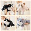New Cute Simulation Lie prone Posture Cats Plush Toys Stuffed Soft Animal Cat Dolls for Children Baby Party Decor Birthday Gifts