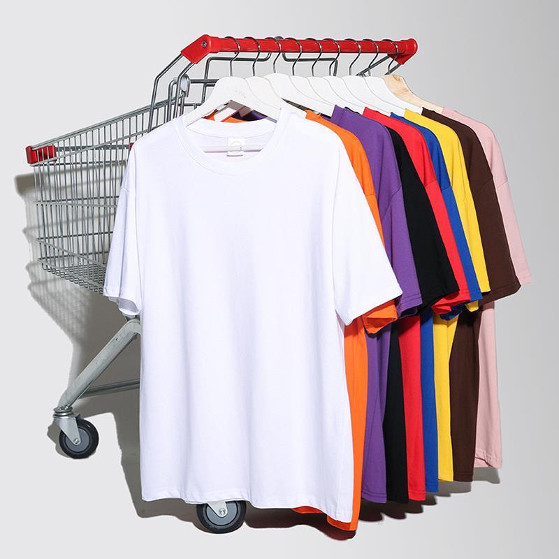 Pánské letní volné tričko s krátkým rukávem ve stylu Hongkongu, jednobarevné, s pěticípým rukávem, černé a bílé, bílé, se středně dlouhým rukávem, trendy