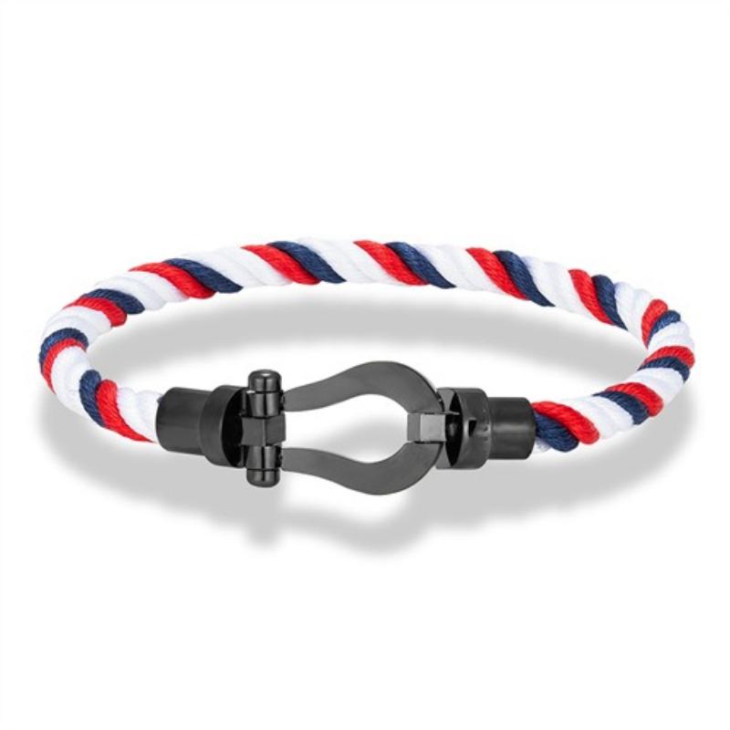 Boucle de Fer à Cheval Fred Européenne et Américaine Corde en Nylon Corde à Main Hommes Femmes Couple Mode Décontracté Tendance Couleur 2026