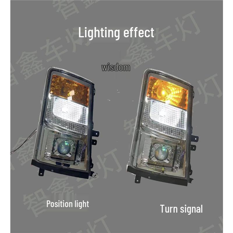 New LED Projector Headlights for Howo Light Trucks, Compatible with Older Headlight Assembly Models for Tongsai Hanjiang Modification.