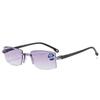 New 8035 Rimless Diamond-Edged Blue Light Blocking Fashion Reading Glasses