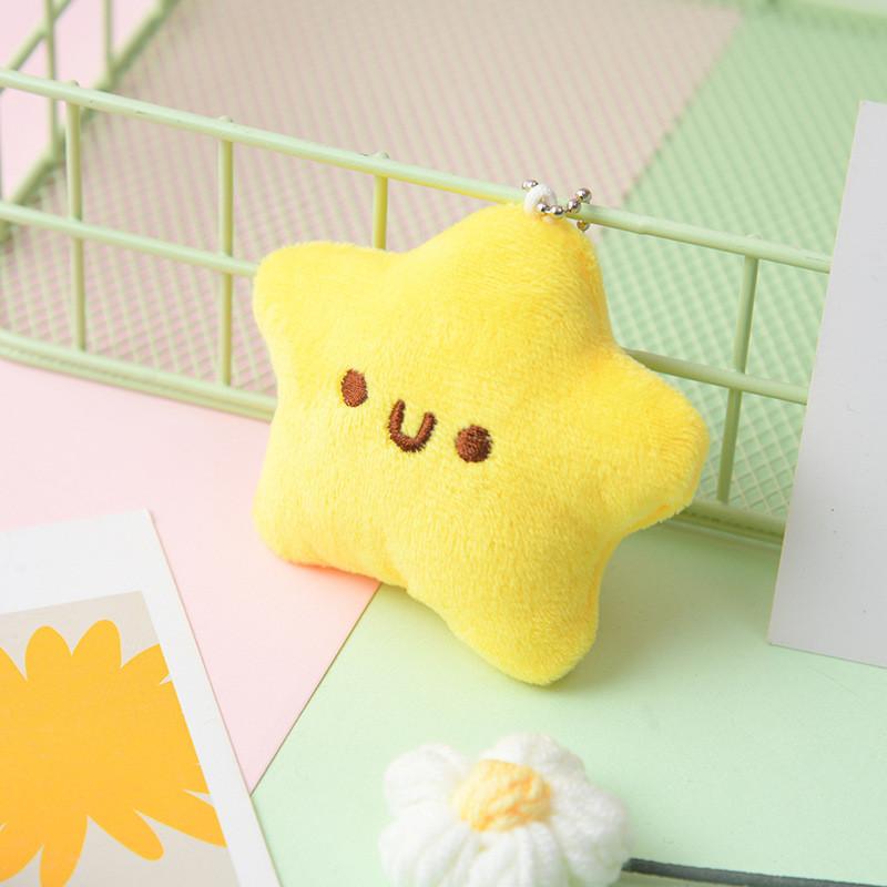 Cute Squeaky Little Star Plush Doll Keychain Fashion Schoolbag Ornament Gift