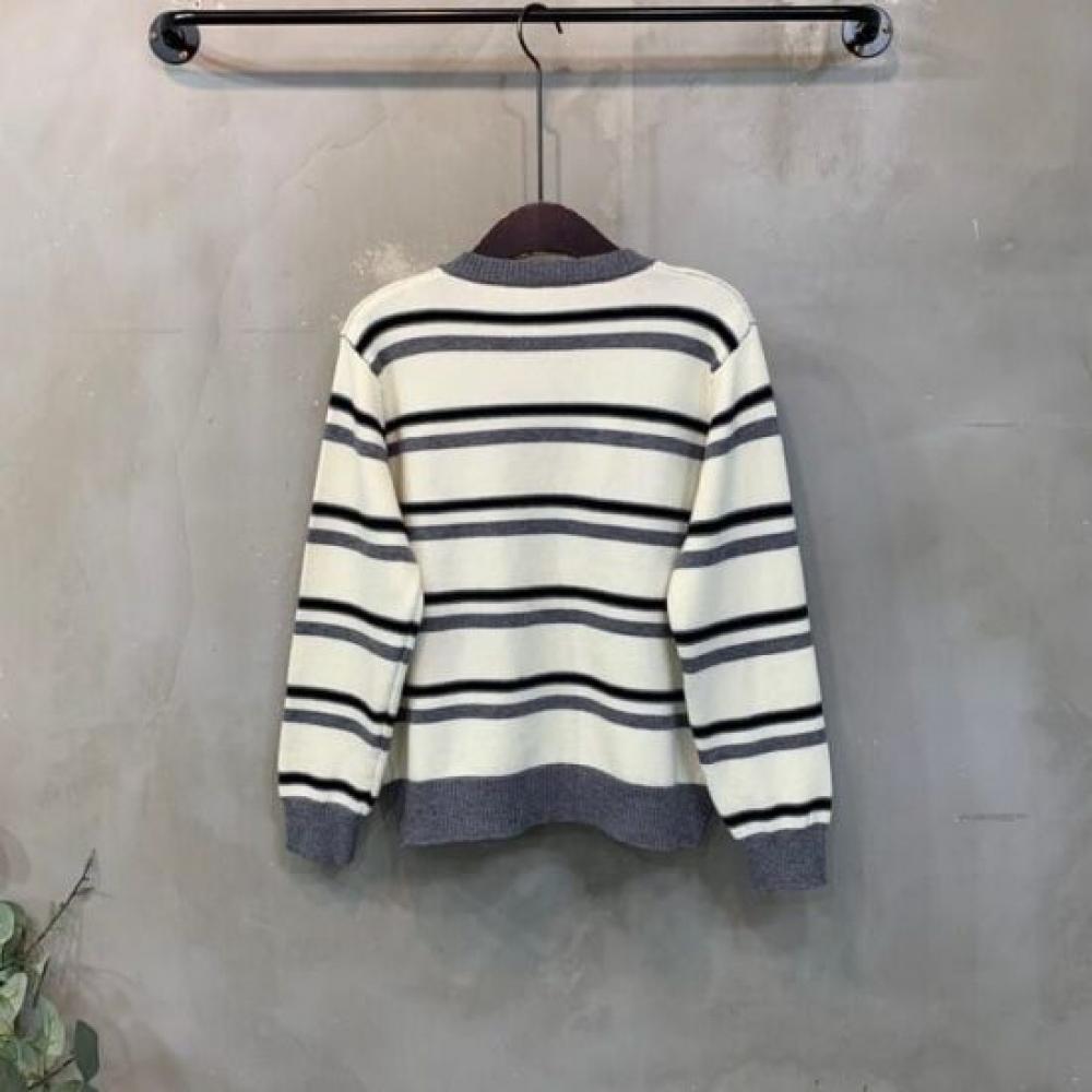 C S In The Room Toda Color bloCk Stripe Long Sleeve Knit Cardigan 2Color