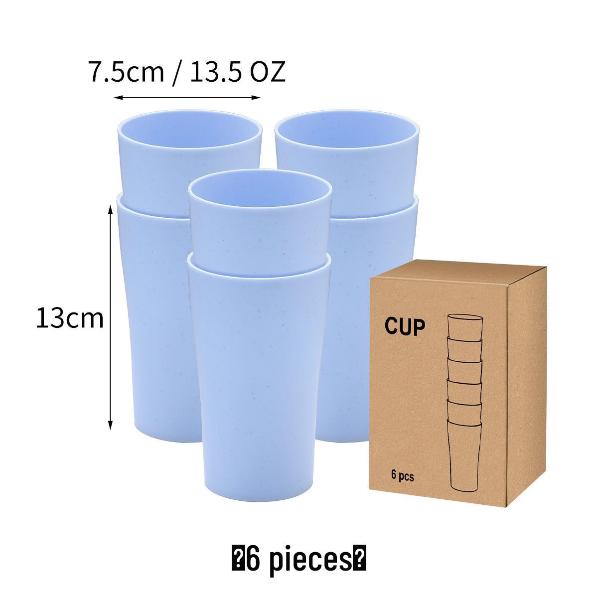 

Екологічно чистий набір посуду з пшеничної соломи, 24 предмети: Тарілки, Миски, Чашки та Столові прибори