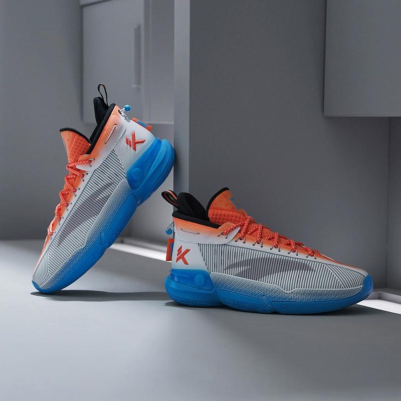 Anta Kids KT9 Thompson 9th Generation Non-Slip Shock Absorbing Wear-Resistant Mid-Top Basketball Shoes Bright Orange Kids basketball shoes 312341130-4