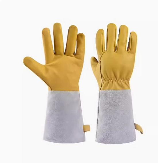 Mănuși de Sudură din Piele de Oaie cu Rezistență la Arc Argon - Respirabile, Rezistente la Uzură, Anti-Opărire, Izolație Flexibilă pentru Întreținerea Sudorului