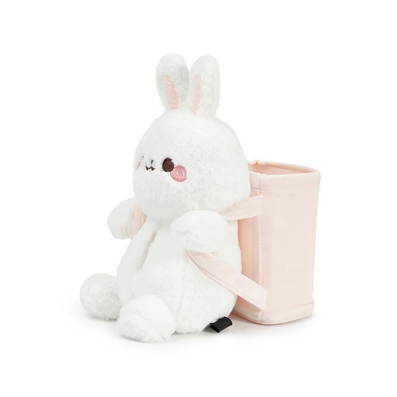 Cute Cartoon Capybara Plush Car Tissue Box Storage Bucket