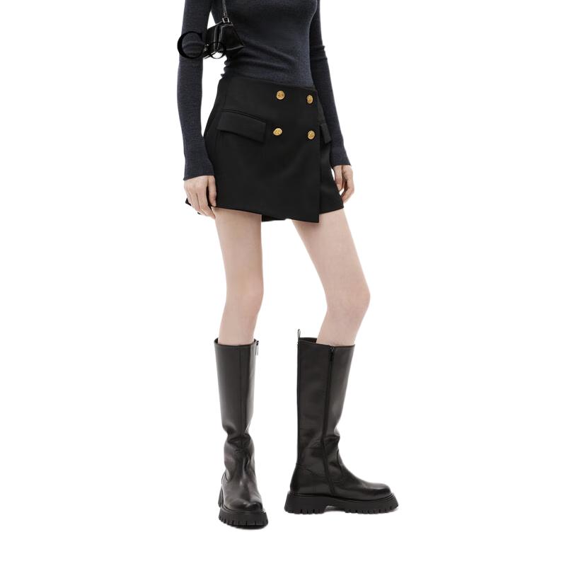 MO&Co. High-Waist Wrap A-Line Skort S 160