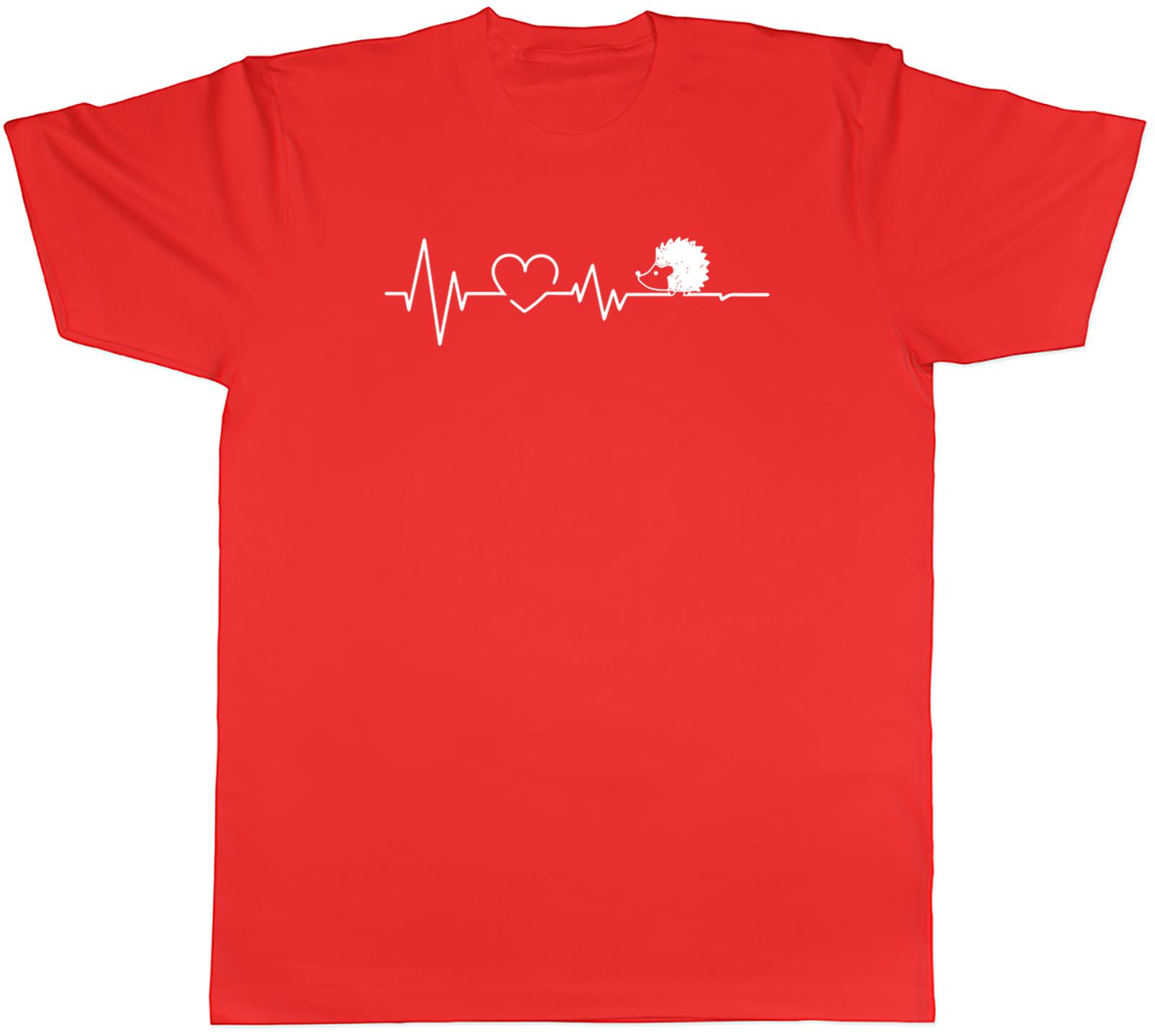 Hedgehog Heartbeat Unisexs TShirt Wildlife Forest Animal Tee Gift S