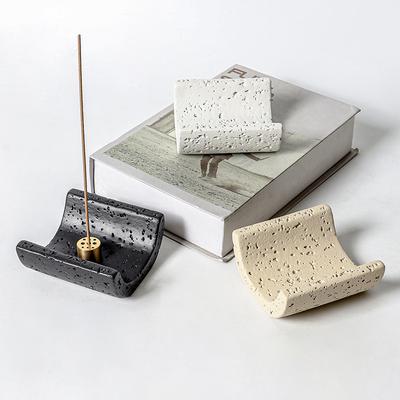 Porte-bâtonnets d'encens en résine Brûleur d'encens Support pour bâtonnets Plaque à lignes Base pour spirales de bois de santal Studios de yoga Décoration intérieure Cadeau