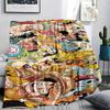 One Piece Character Print Flannel Blanket,High Quality Comfortable for All Seasons,Home Decor,Warmth and Comfort,Perfect for Christmas Gifts