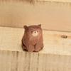 1Pcs Cute Mini Wooden Bear Solid Wood Hand Carved Bear Figurines Miniature Polar Bear Crafts Ornaments Tabel Decorate Kids Gifts