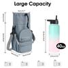 Portable Insulated Water Bottle Carrier Bag Adjustable Shoulder Strap Bottle Pouch Holder for Hiking Travelling Camping