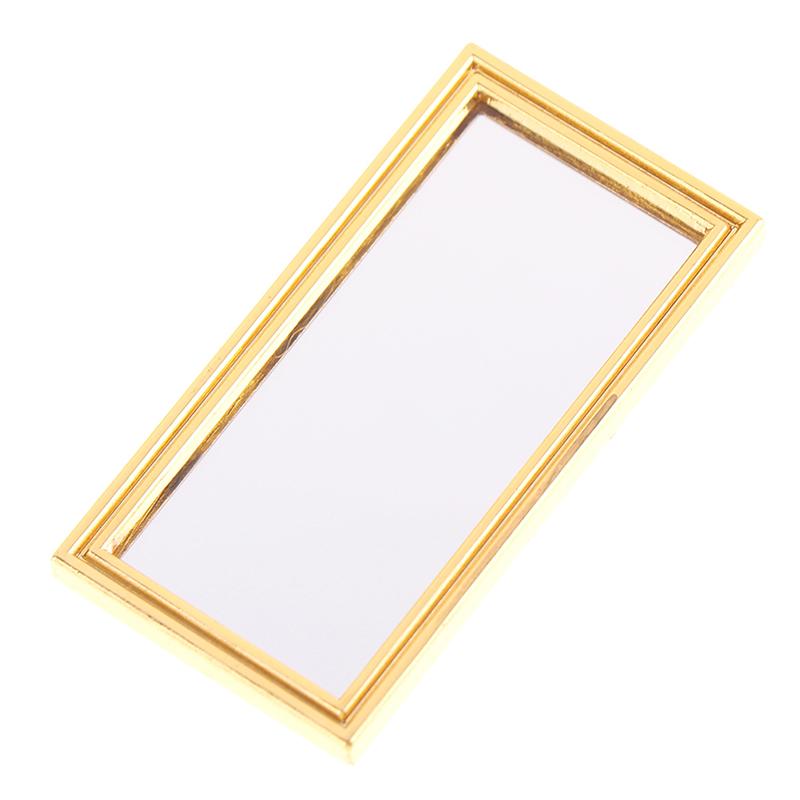 1Pc 1/12 Dollhouse Miniature Mirror Wall Room Mirror Doll House Accessories