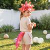 Comfortable Elastic Headband Triceratops Dinosaur and Tail Set for Adults Kids, DIY Three Headpiece And Horn Dragon Costume Accessories Halloween