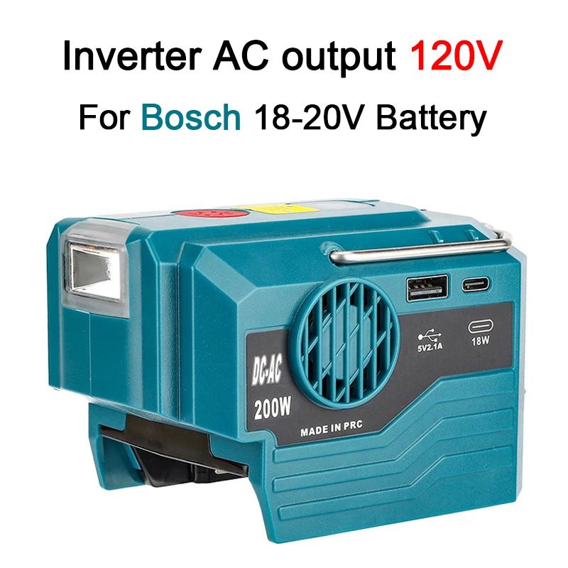 Portable Inverter 200W AC For Dewalt For Makita/Bosch/Milwaukee/Ryobi 18V Battery 120-220V Modified Sine Wave Power Adapter USB