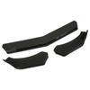 3PCS Front Bumper Lip Chin Spoiler Black Flexible Adjustment Universal Scratch Resistant for Car