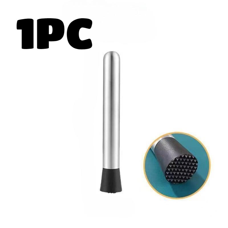 3PC Stainless Steel Crushed Ice Hammer Multifunctional Popsicle Sticks Cocktail Swizzle Stick Fruit Lemon Muddle Pestle Bar Tool